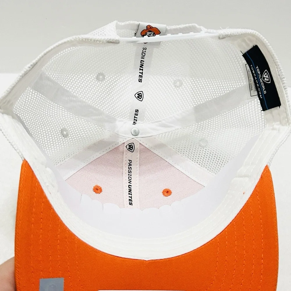Top of the World Oklahoma State Cowboys Trucker Hat Cap‎ Adjustable Snap Orange